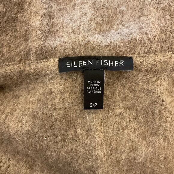 Eileen Fisher Hooded Coat Baby Alpaca Wool-Blend Gray Taupe Size S/P - Picture 5 of 10